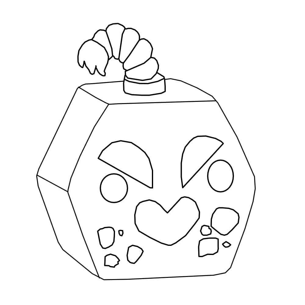 Desenho deFruta Bomba Blox Fruits para colorir