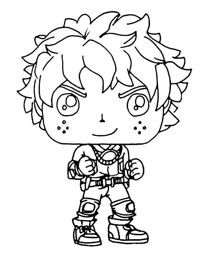 Desenho deFunko Pop Midoriya para colorir