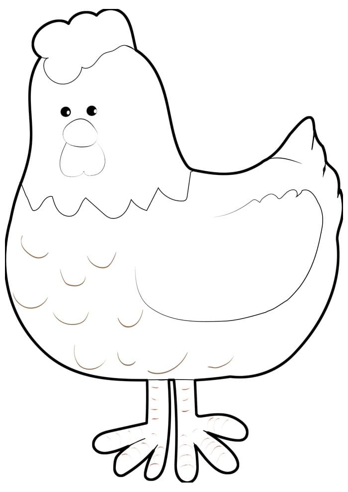 Desenho deGalinha Fofa para colorir