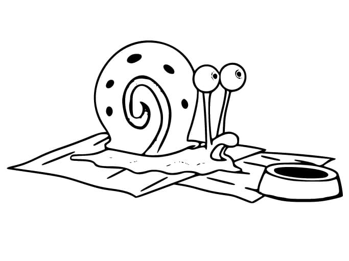 Desenho deGary Caracol 5 para colorir