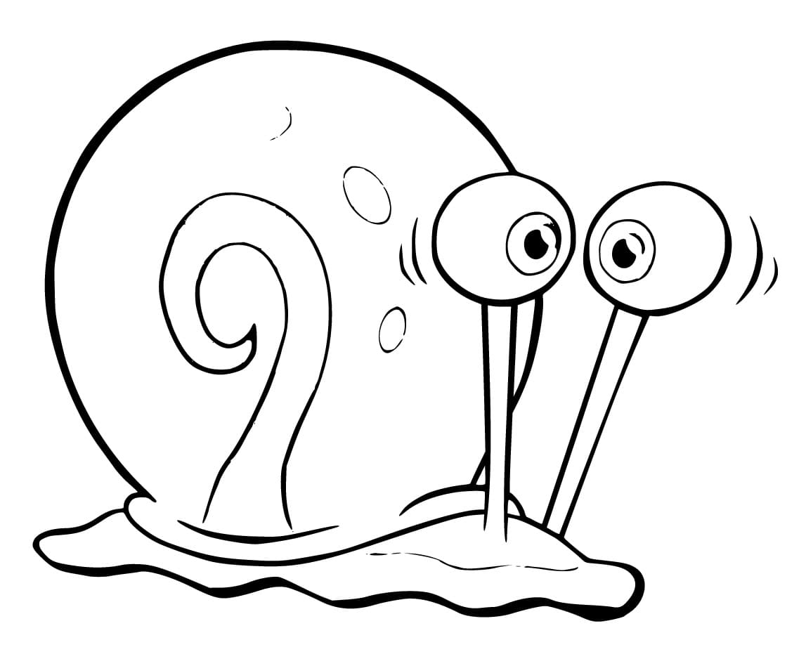 Desenho deGary Caracol 6 para colorir