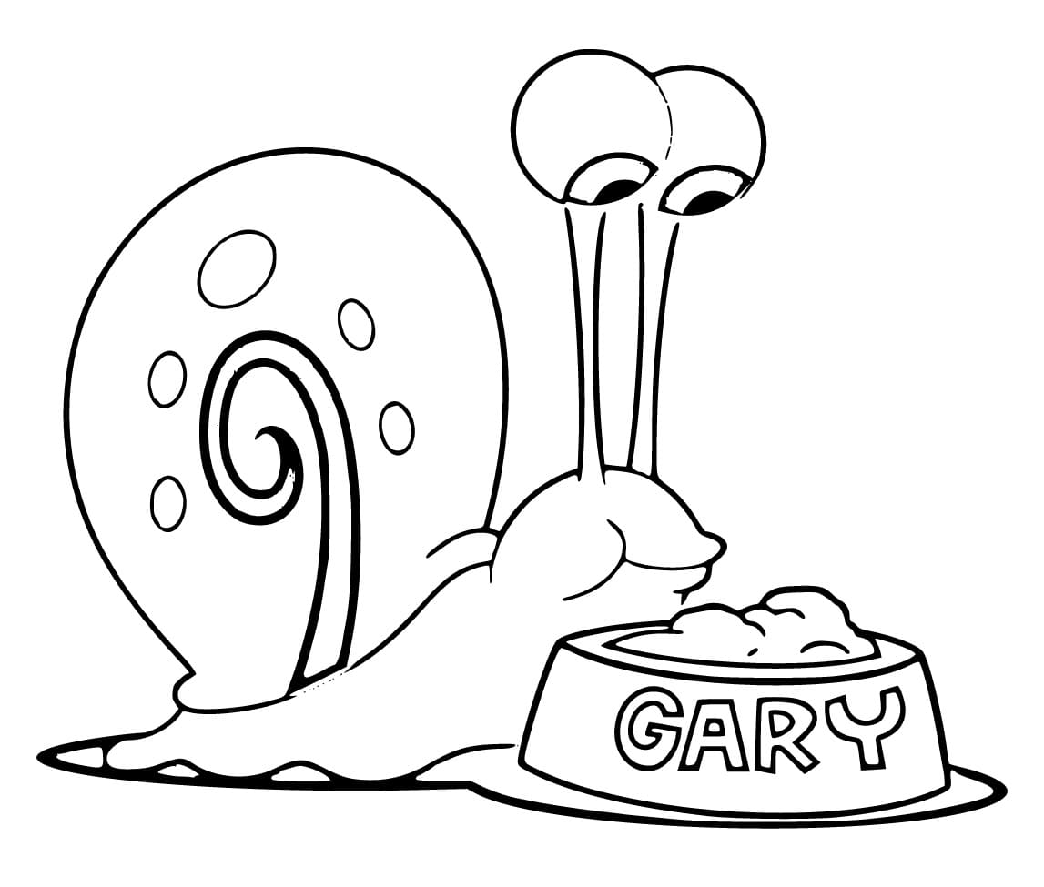 Desenho deGary Caracol 7 para colorir