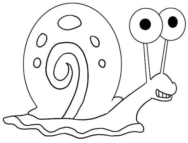 Desenho deGary Caracol Feliz para colorir