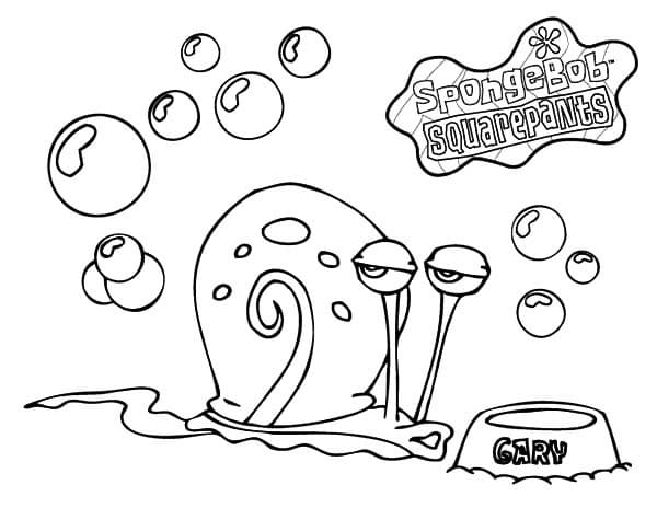 Desenho deGary Caracol Grátis Para Crianças para colorir