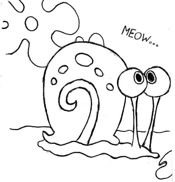 Desenho deGary Caracol Para Crianças para colorir