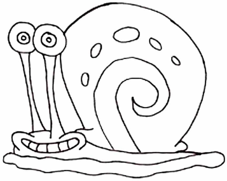 Desenho deGary Caracol Sorrindo para colorir