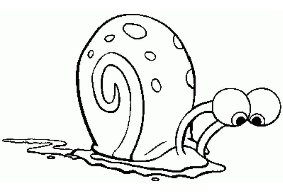 Desenho deGary Caracol Triste para colorir