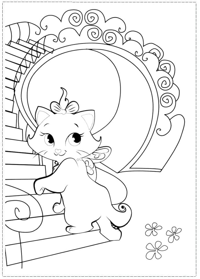 Desenho deGatinha Marie de Disney para colorir