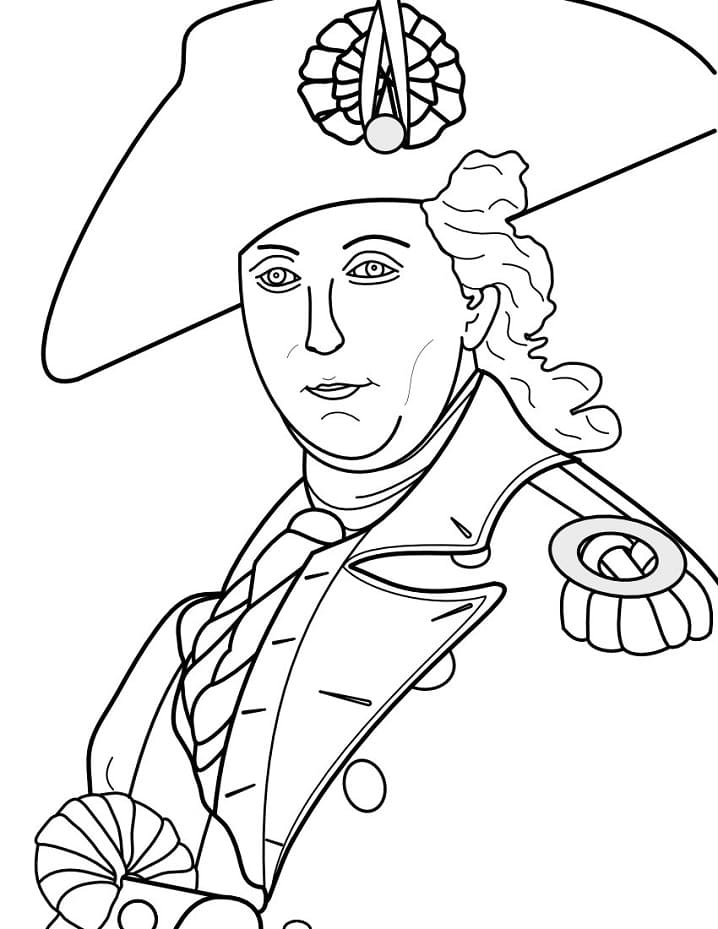 Desenho deGeorge Washington 1 para colorir