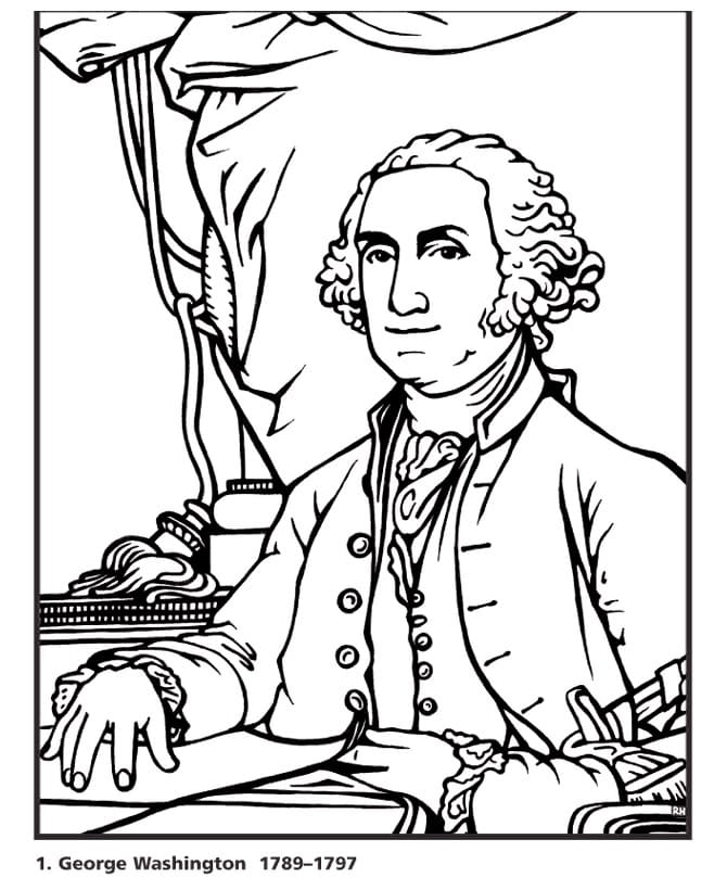 Desenho deGeorge Washington 10 para colorir