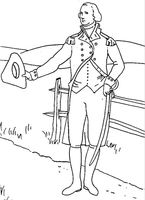 Desenho deGeorge Washington 12 para colorir