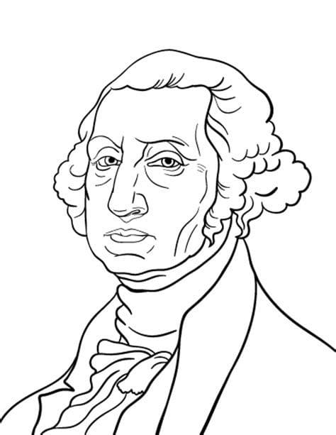 Desenho deGeorge Washington 4 para colorir