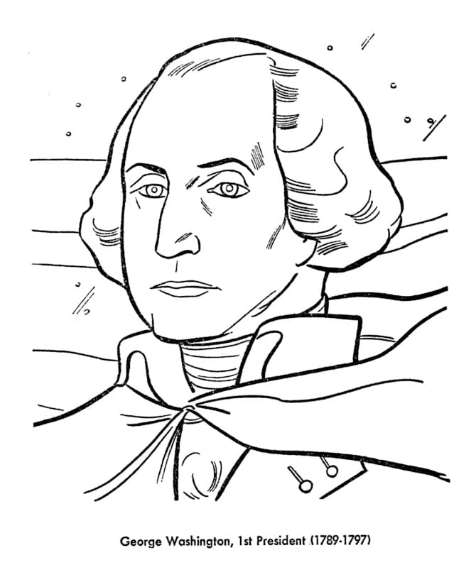 Desenho deGeorge Washington 7 para colorir