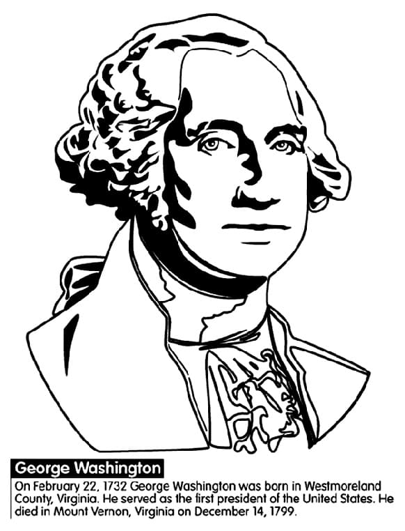 Desenho deGeorge Washington 8 para colorir