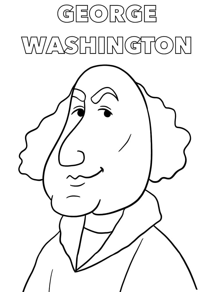 Desenho deGeorge Washington Feliz para colorir