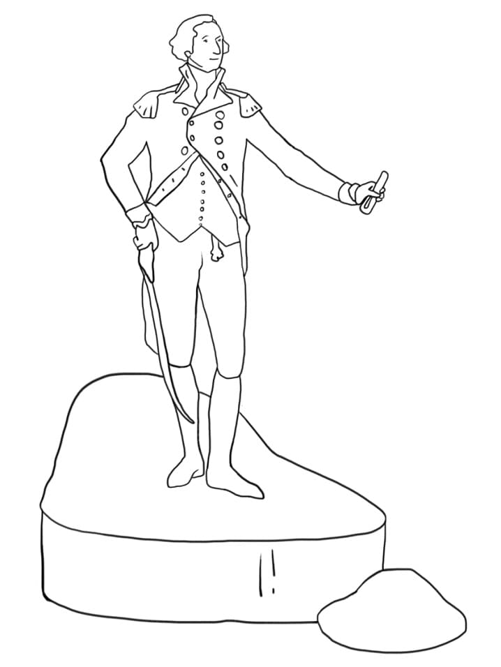 Desenho deGeorge Washington Presidente dos Estados Unidos para colorir