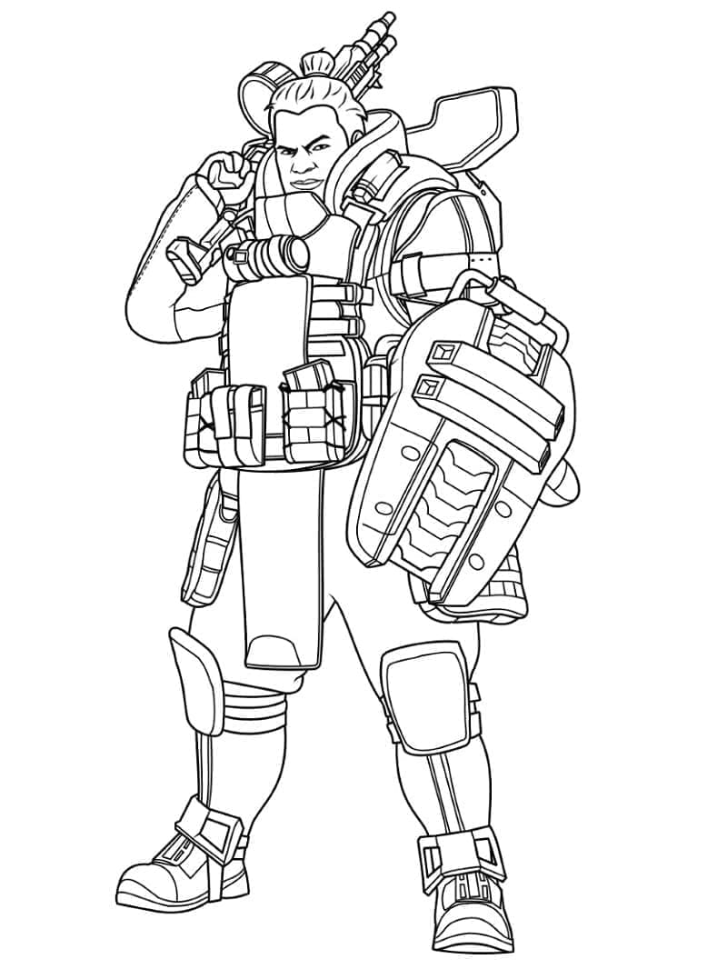 Desenho deGibraltar de Apex Legends para colorir