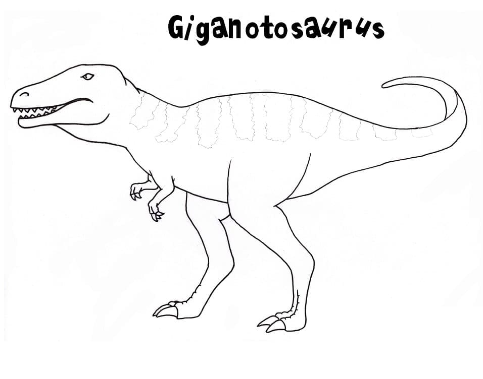 Desenho deGiganotossauro 2 para colorir