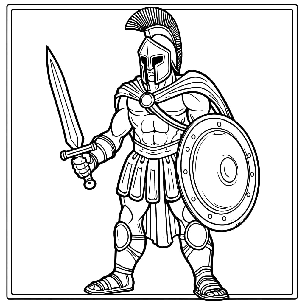 Desenhos de Gladiador para colorir