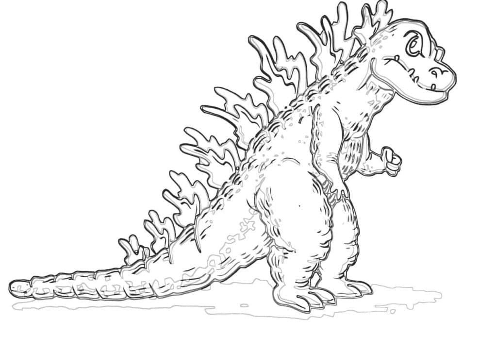 Desenho deGodzilla Animado para colorir