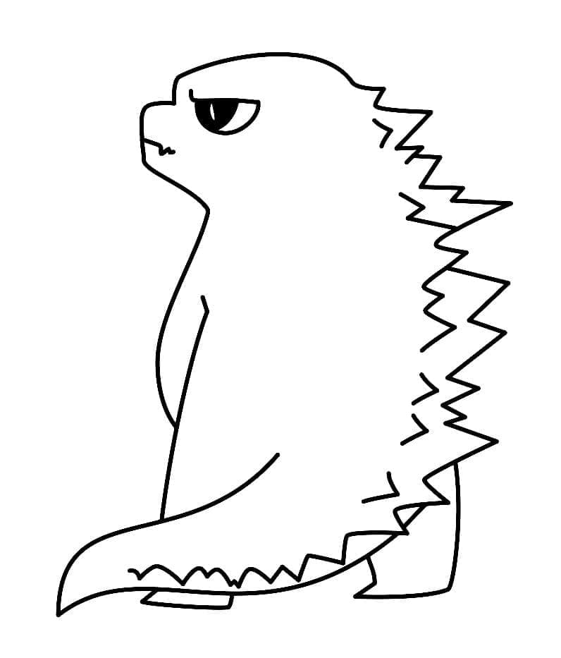 Desenho deGodzilla Fofo para colorir