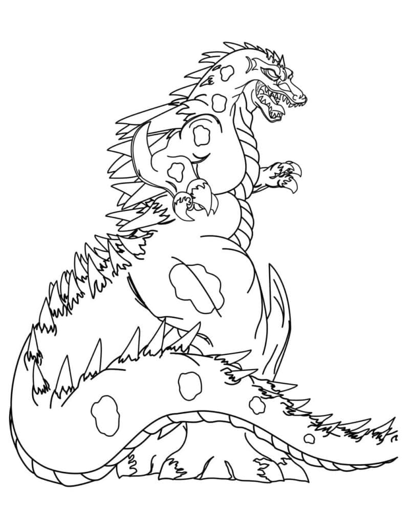 Desenho deGodzilla Para Crianças para colorir