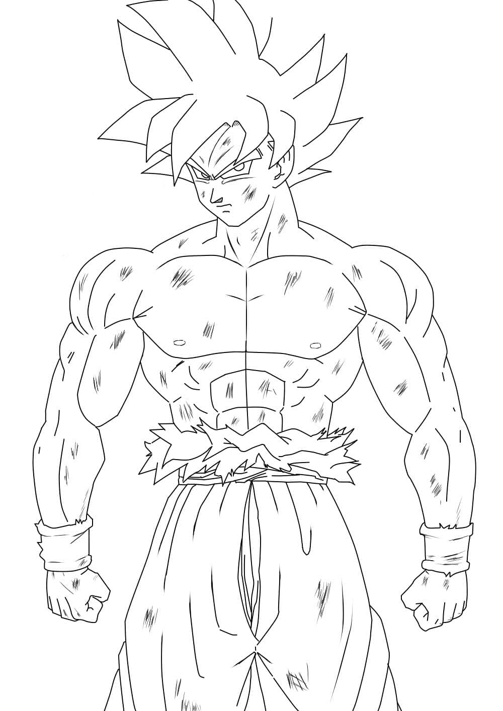 Desenho deGoku Instinto Superior de Dragon Ball para colorir