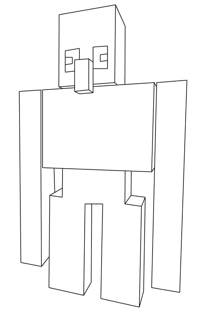 Desenho de Golem de Ferro Minecraft para colorir