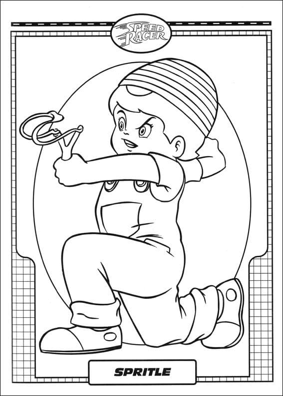 Desenho deGorducho de Speed Racer para colorir