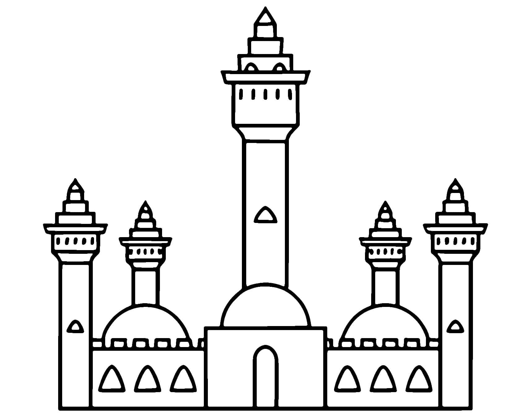 Desenho deGrande Mesquita de Tuba para colorir