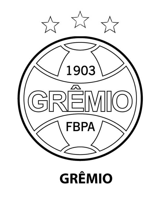 Desenho deGrêmio Foot-Ball Porto Alegrense para colorir