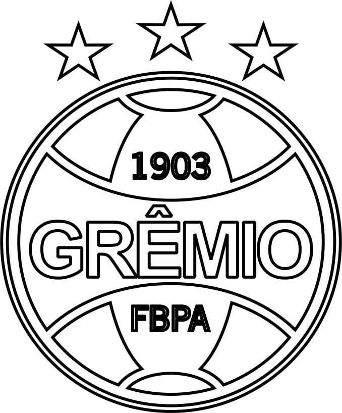 Desenhos de Time Grêmio para colorir