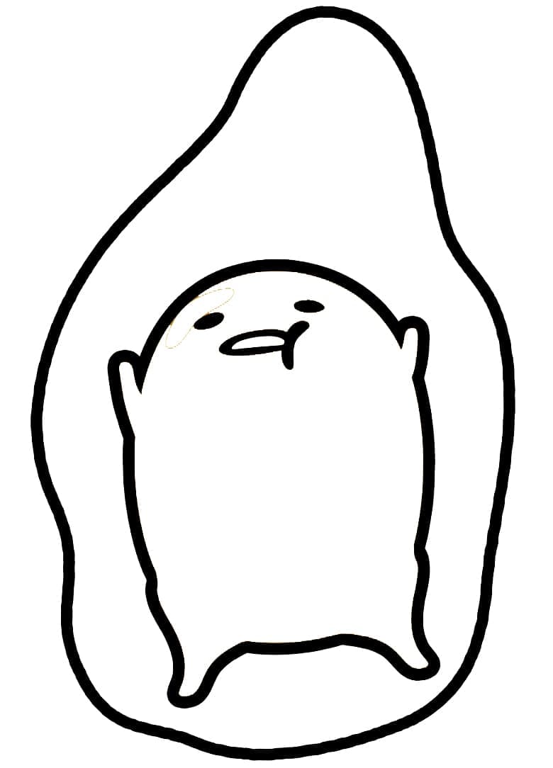 Desenho deGudetama Simples para colorir