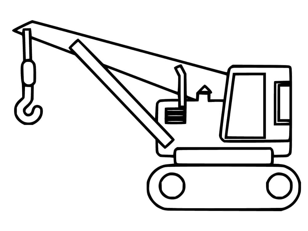 Desenho deGuindaste Fácil para colorir