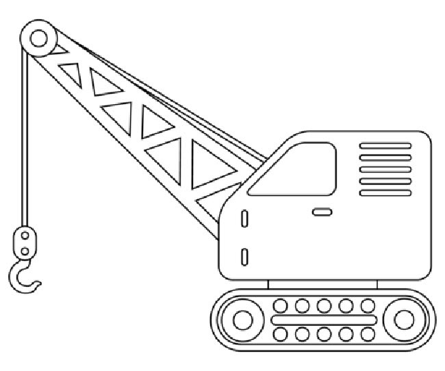 Desenho deGuindaste Muito Simples para colorir