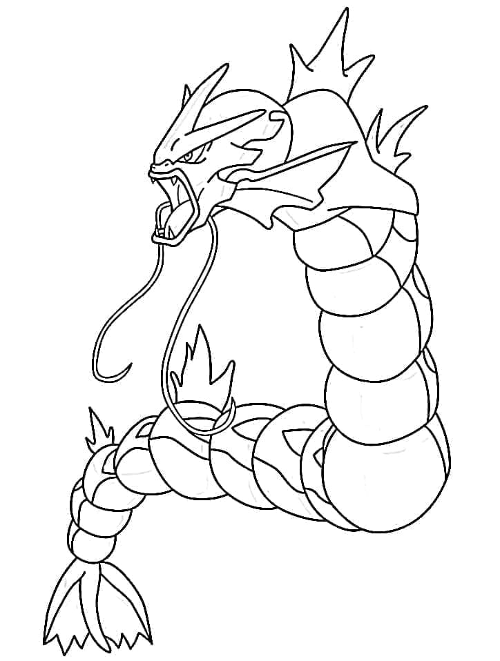 Desenho deGyarados Irritado para colorir