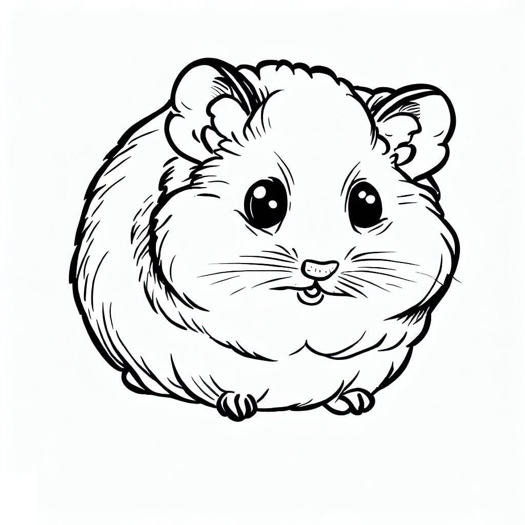 Desenho deHamster Bonitinho para colorir