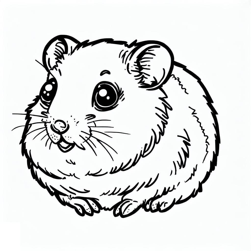 Desenho deHamster Peludo para colorir