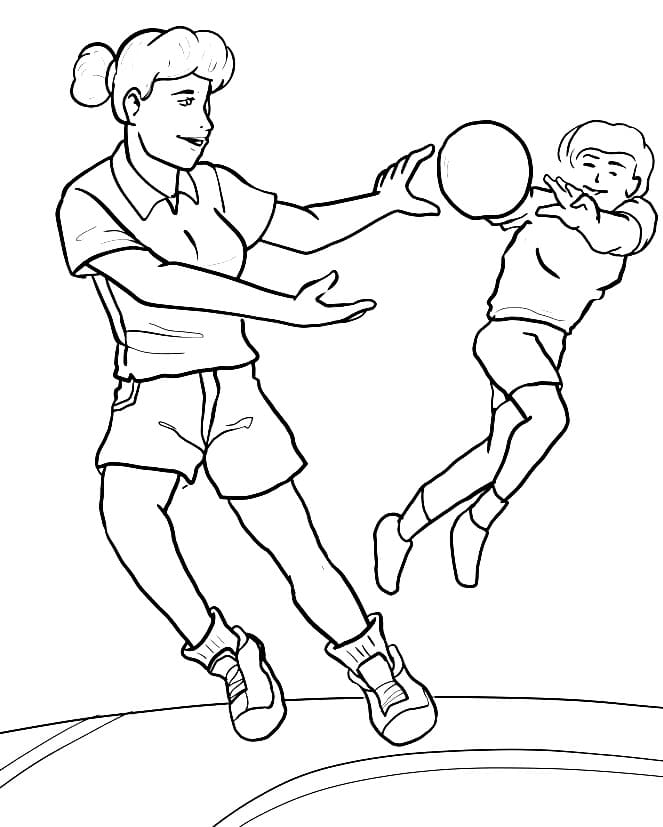 Desenho deHandebol para colorir