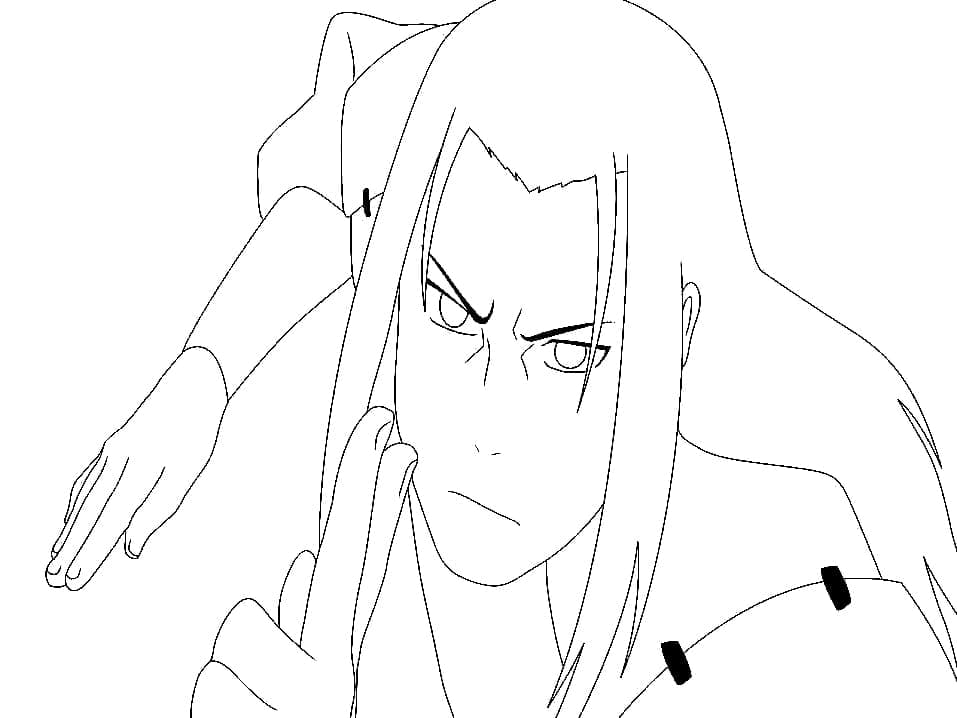 Desenho deHashirama Senju de Naruto para colorir