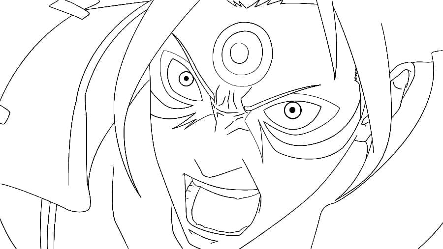 Desenho deHashirama Senju Irritado para colorir