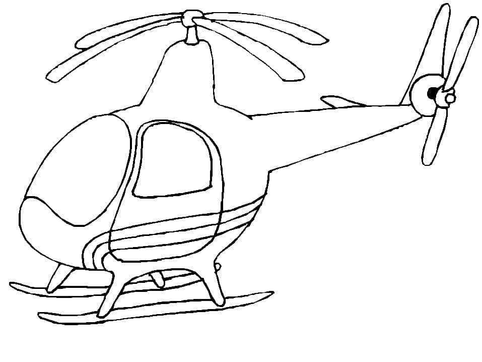 Desenho deHelicóptero 11 para colorir