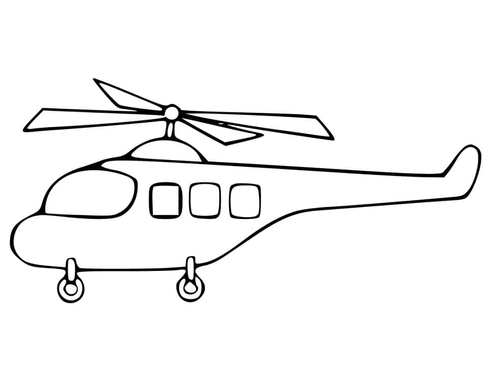 Desenho deHelicóptero 2 para colorir