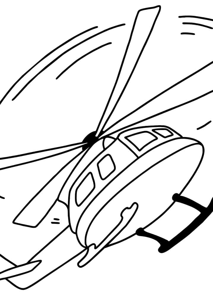 Desenho deHelicóptero 4 para colorir