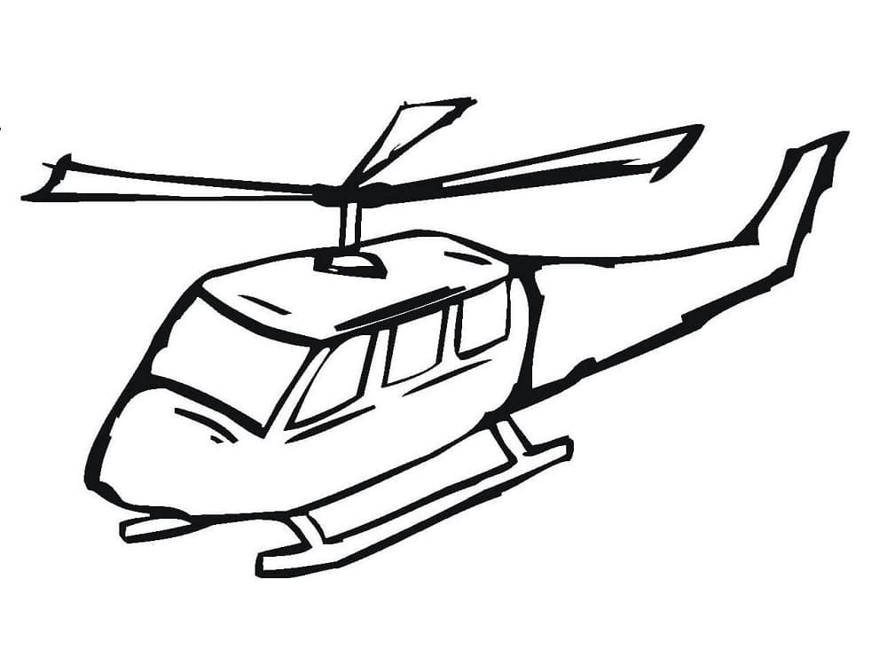 Desenho deHelicóptero Básico para colorir