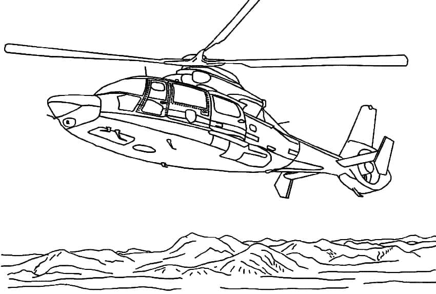 Desenho deHelicóptero de Resgate para colorir