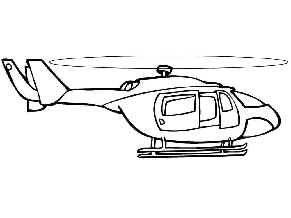 Desenho deHelicóptero Grátis para colorir