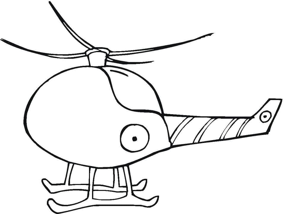 Desenho deHelicóptero Grátis Para Crianças para colorir