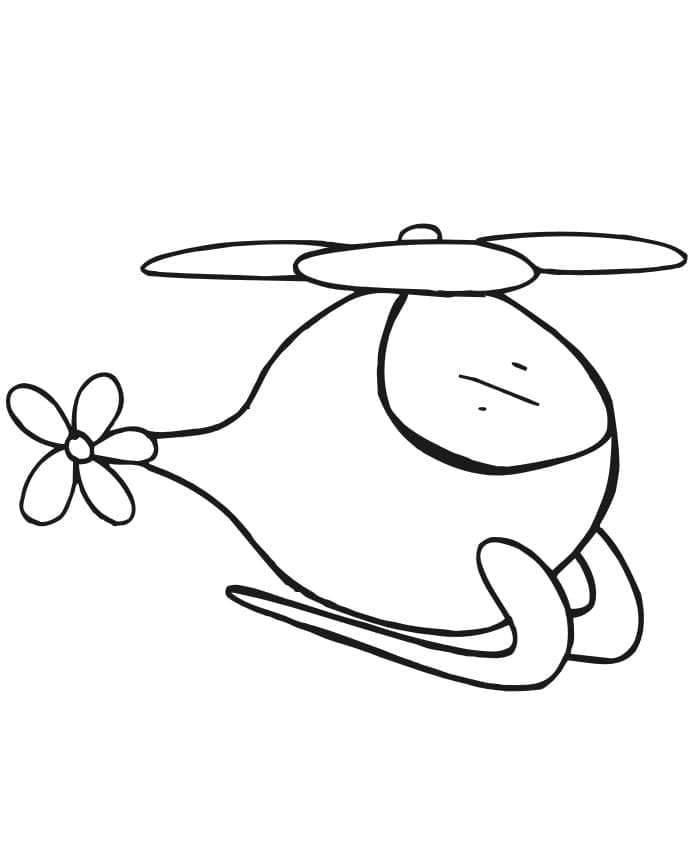 Desenho deHelicóptero Infantil para colorir