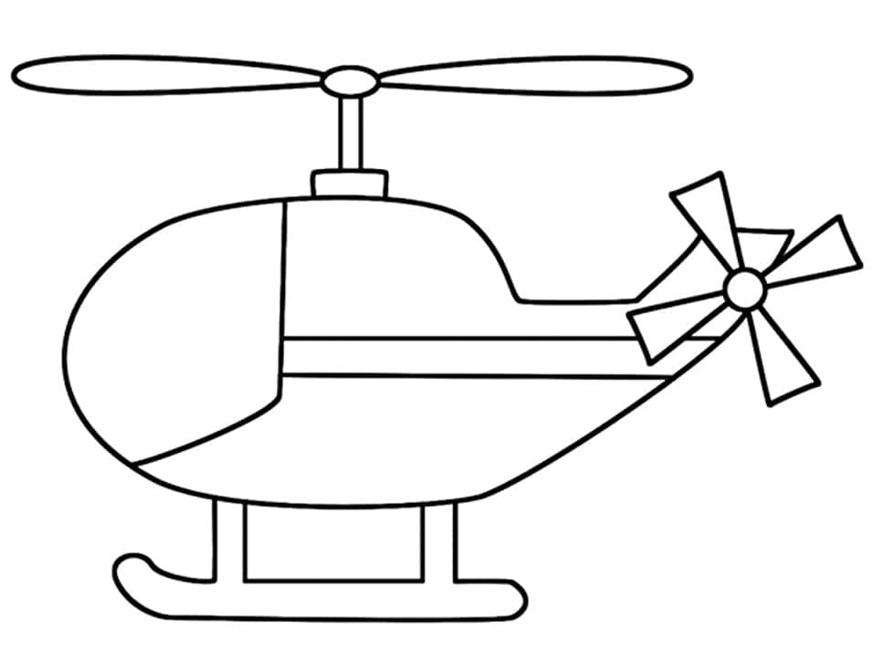 Desenho deHelicóptero Muito Simples para colorir